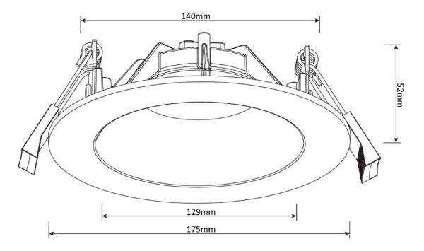 LED Einbau-Downlight DO7; Ø175mm – Bild 2