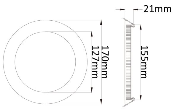 LED-Panel Einbau rund; Ø170mm; 3.000K, 4.000K, 5.000K – Bild 2