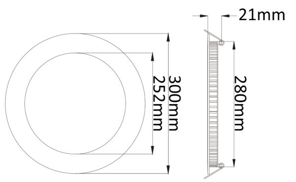 LED-Panel Einbau rund; Ø300mm; 3.000K, 4.000K, 5.000K – Bild 2