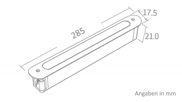 LED-Handlaufleuchte Linear 285mm; 2,5W; 2.700K (für runde Handläufe) – Bild 2
