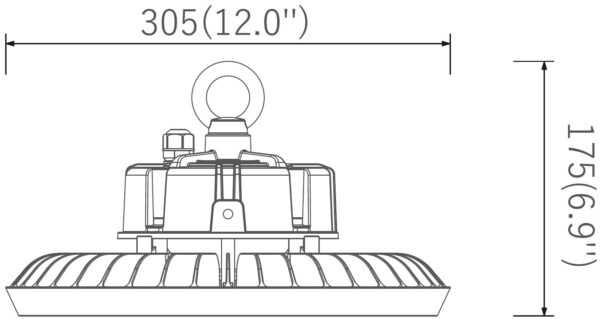 LED-Hallentiefstrahler Diskus HT2/200 schwarz; 4.000K; DALI – Bild 2
