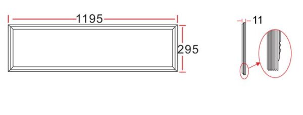 LED-Panel 1200x300mm; 3.000K; BAP – Bild 2