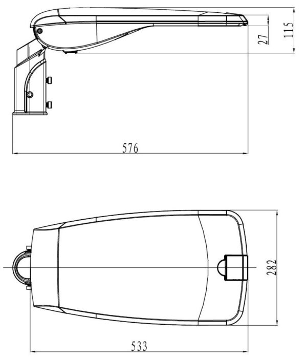 LED Straßenleuchte STL20; 90W; 4.000K – Bild 3
