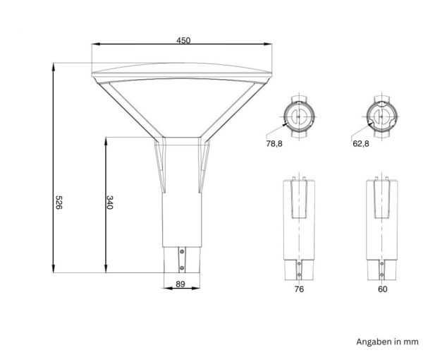 LED Straßenleuchte STL32; 60W; RAL9017; 3.000K, 4.000K, 5.000K – Bild 2