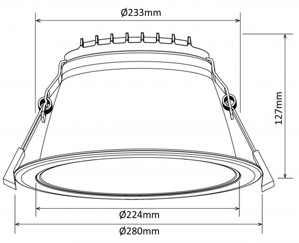 LED Einbau-Downlight DO8; Ø280mm – Bild 3