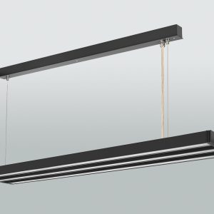 LED-Arbeitsplatz-Pendelleuchte 1300mm; 73W; direkt/ indirekt; anthrazitgrau