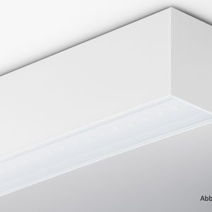 Tragschiene Deckenanbau-/Pendelmontage 1,40m; PMMA Abdeckung opal; RAL9016 Verkehrsweiß