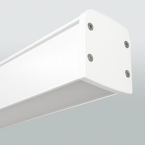 Tragschiene zur Universalmontage 2,80m; opale Abd.; RAL9016 Verkehrsweiß