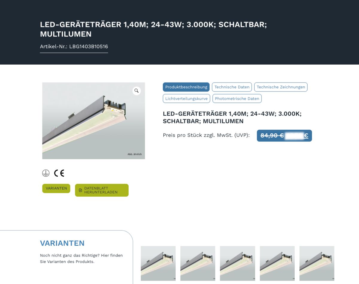 Händlerpreise für LED-Geräteträger