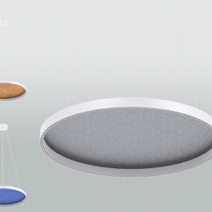LED-Pendel-Ringleuchte Mikrozellenraster; Ø883,5mm, weiß
