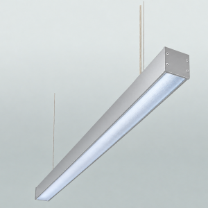 LED-Arbeitsplatz-Pendelleuchte; 2800mm; direkt-indirekt strahlend; silber; schaltbar